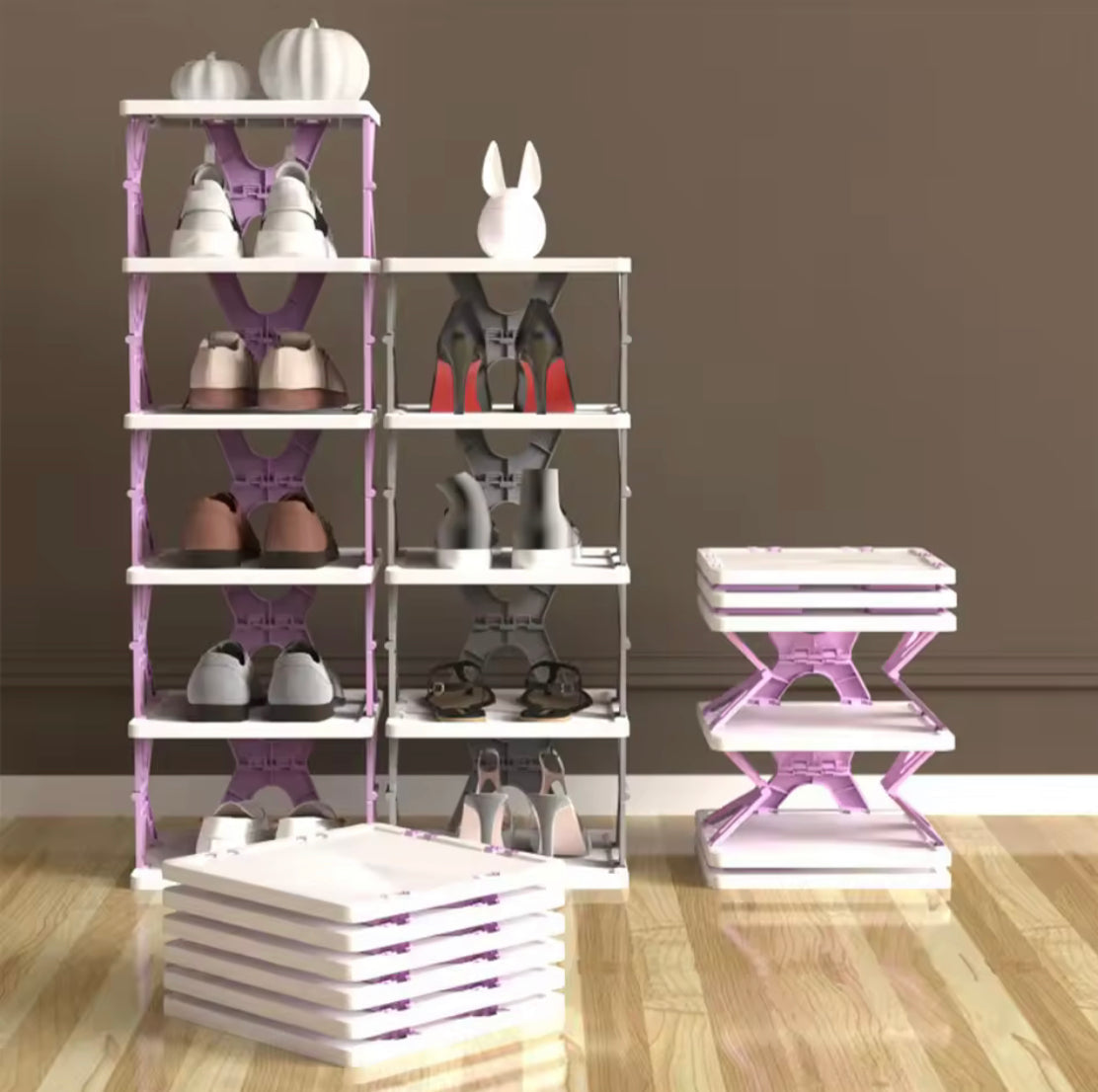 Plastic Portable Folding Shoe Rack, Multi Layer Foldable Storage Rack, Doorway Wall Corner Rack Plastic Portable Folding Shoe Rack, Multi Layer Foldable Storage Rack, Doorway Wall Corner Rack